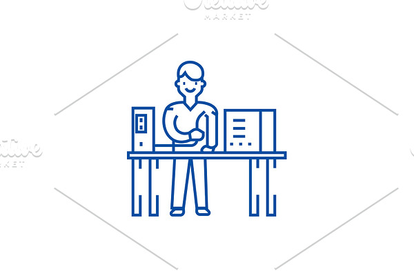 System administrator line icon
