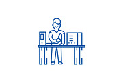 System administrator line icon