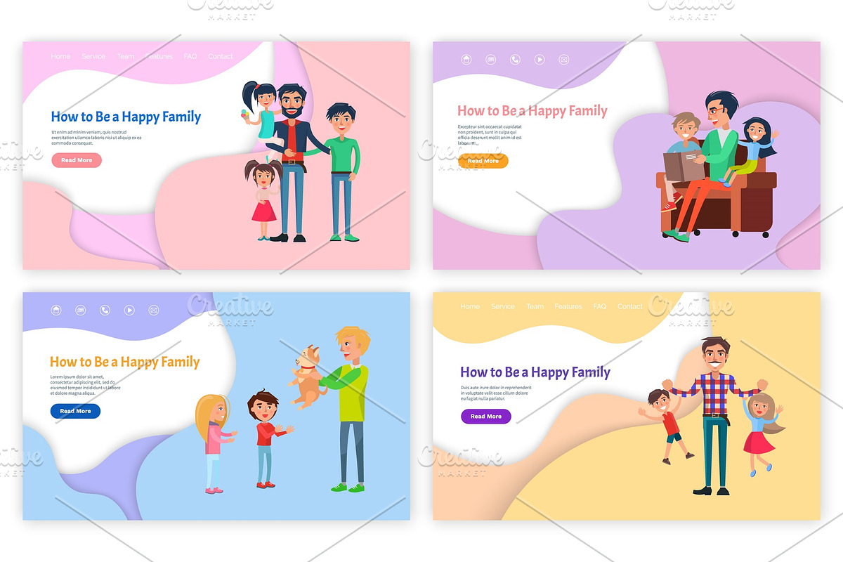 How to Be Happy Family Father in Illustrations - product preview 8