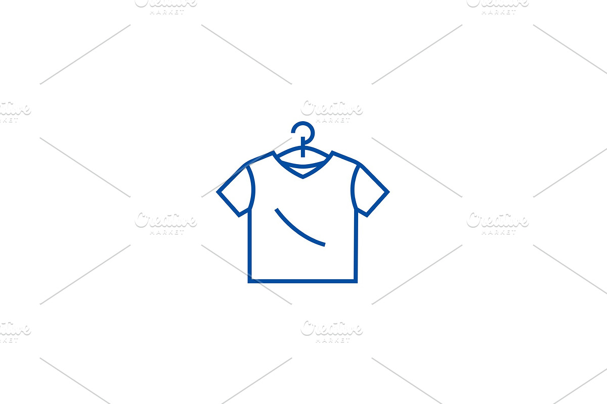 T shirt line icon concept. T shirt in Illustrations - product preview 8