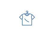 T shirt line icon concept. T shirt