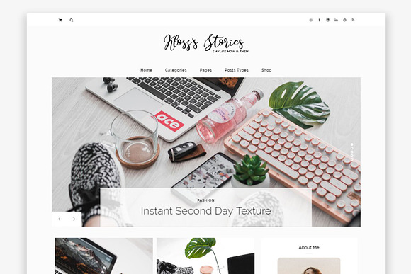 Kloss - Unique Blogging Theme in WordPress Blog Themes - product preview 1