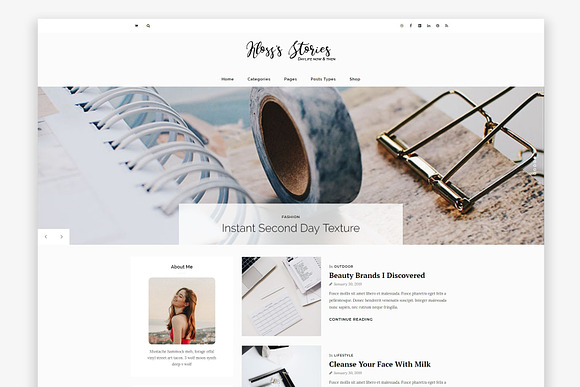 Kloss - Unique Blogging Theme in WordPress Blog Themes - product preview 3