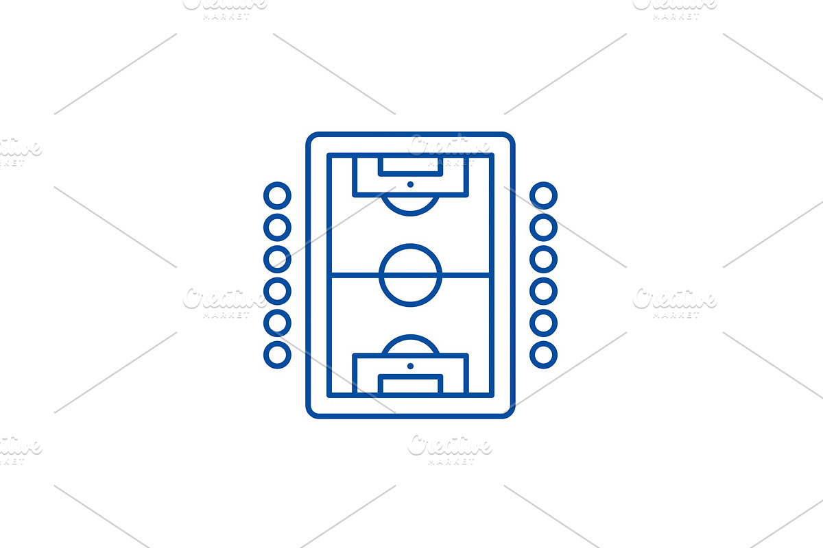 Table soccer play line icon concept in Illustrations - product preview 8