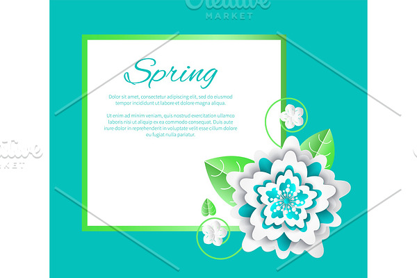 Spring Flower and Poster with Text