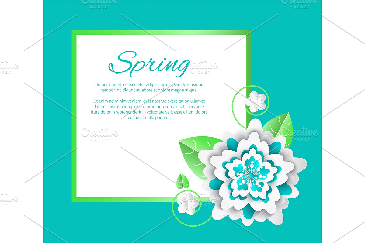 Spring Flower and Poster with Text in Illustrations - product preview 8