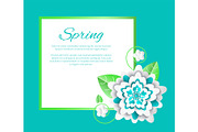 Spring Flower and Poster with Text