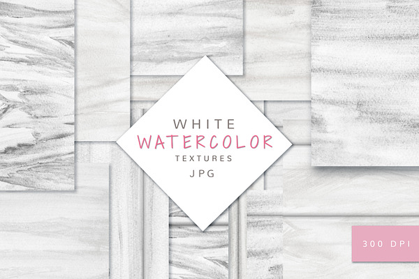 White Watercolor textures