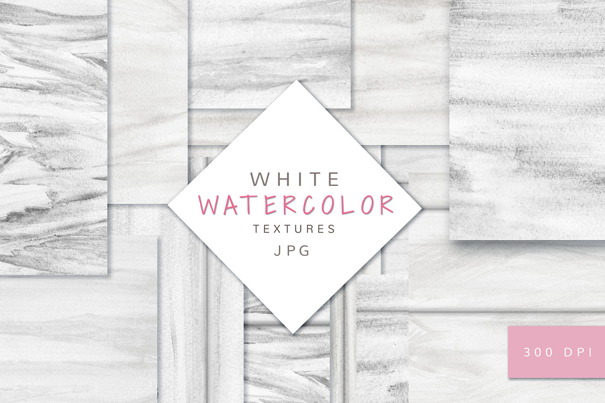 White Watercolor textures in Textures - product preview 8