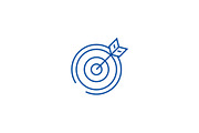 Target, arrow line icon concept