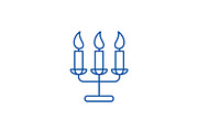 Tasty candles line icon concept