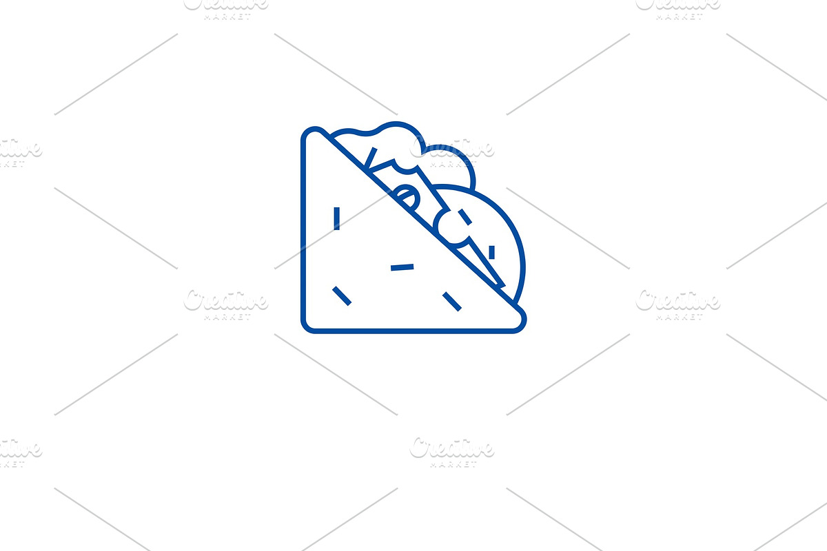 Tasty sandich line icon concept in Illustrations - product preview 8