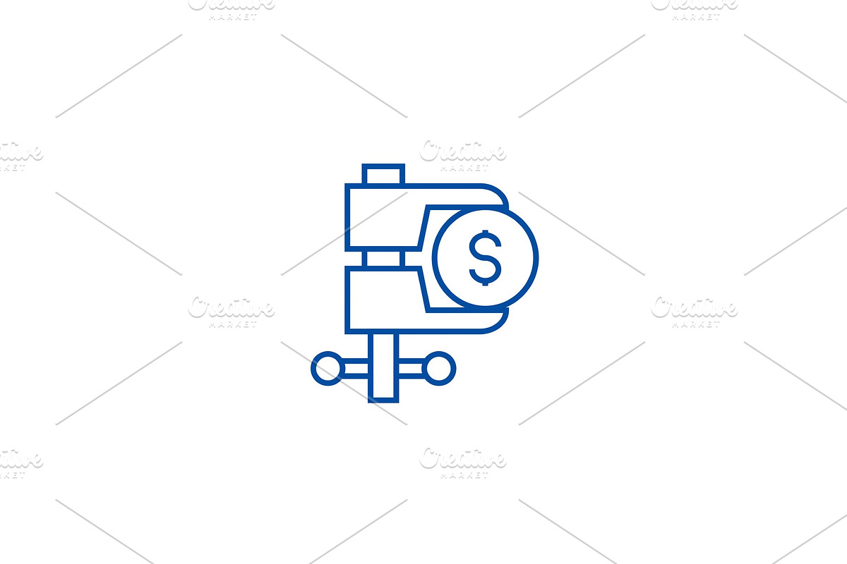 Tax reduction line icon concept. Tax in Illustrations - product preview 8