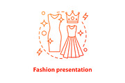 Fashion presentation concept icon