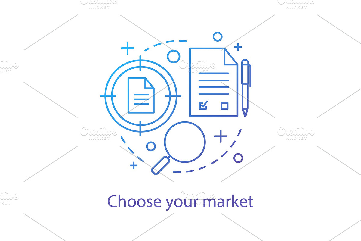 Choosing market segment concept icon in Icons - product preview 8