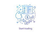 Start trading concept icon
