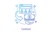 Cashout concept icon