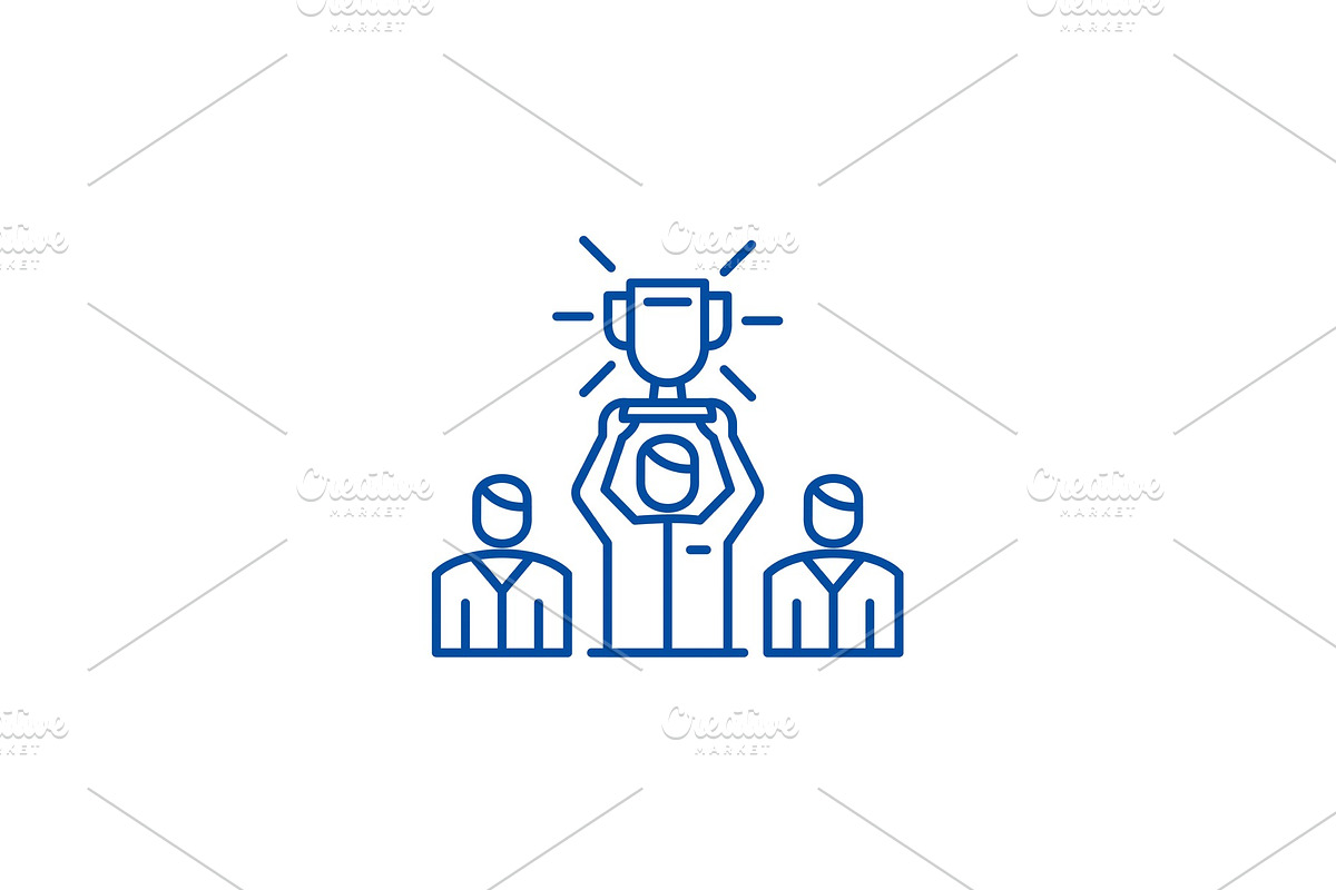 Team leader line icon concept. Team in Illustrations - product preview 8