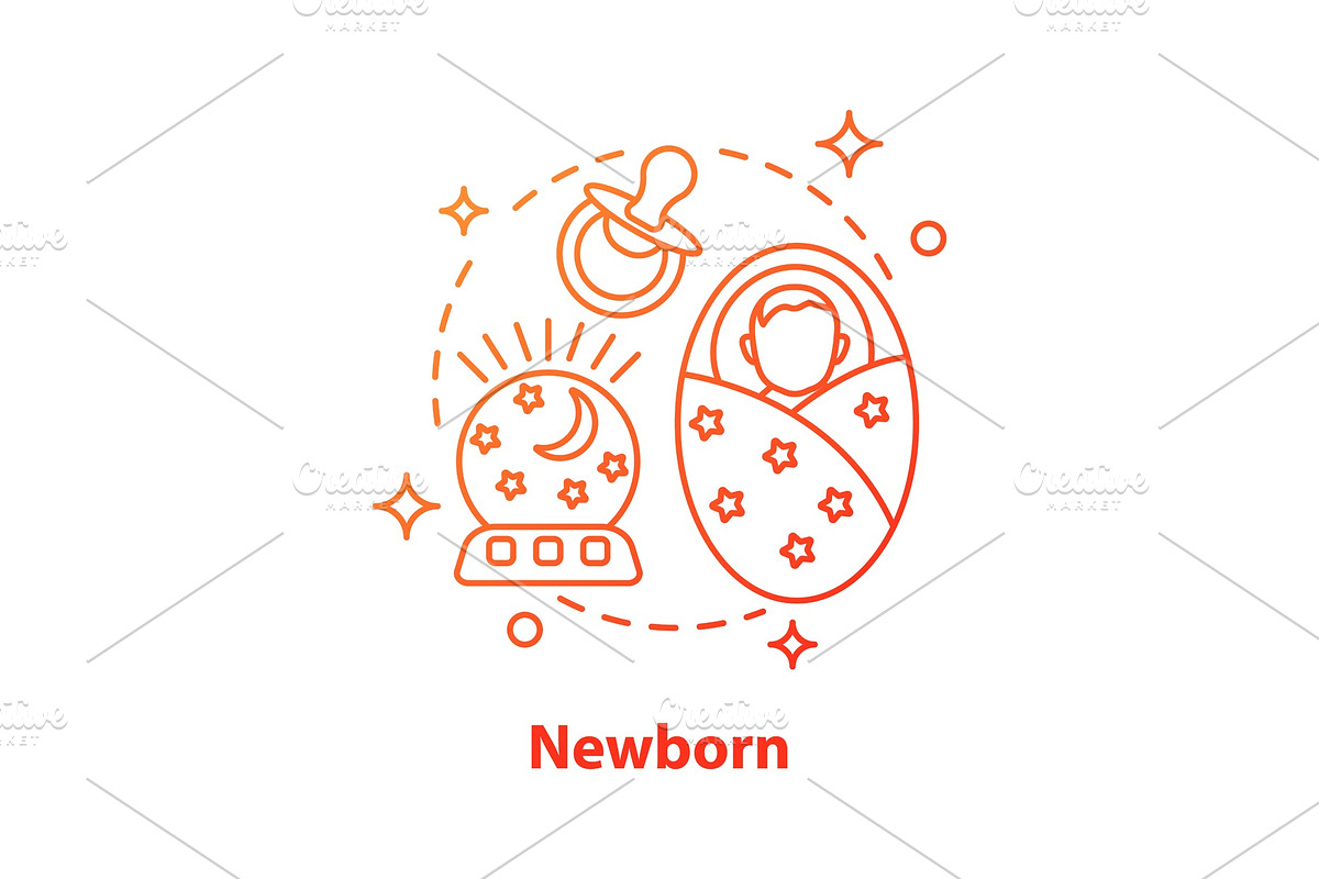 Newborn baby concept icon in Icons - product preview 8