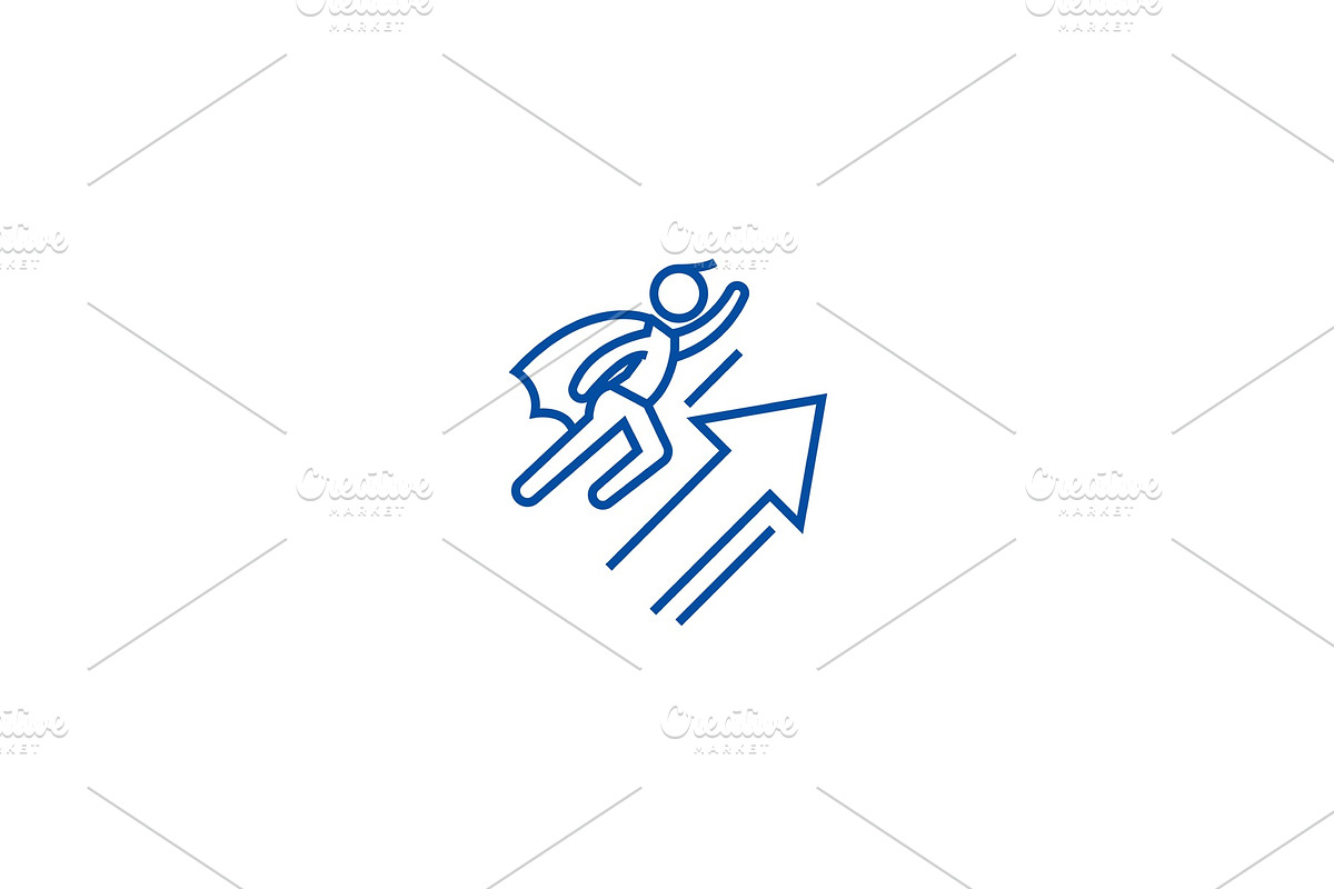Team motivation line icon concept in Illustrations - product preview 8