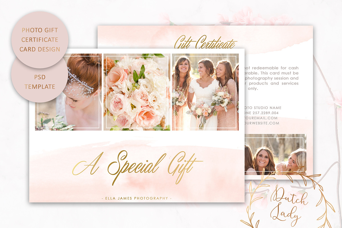 PSD Photo Gift Card Template #5 in Card Templates - product preview 8