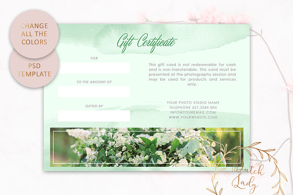 PSD Photo Gift Card Template #5 in Card Templates - product preview 4