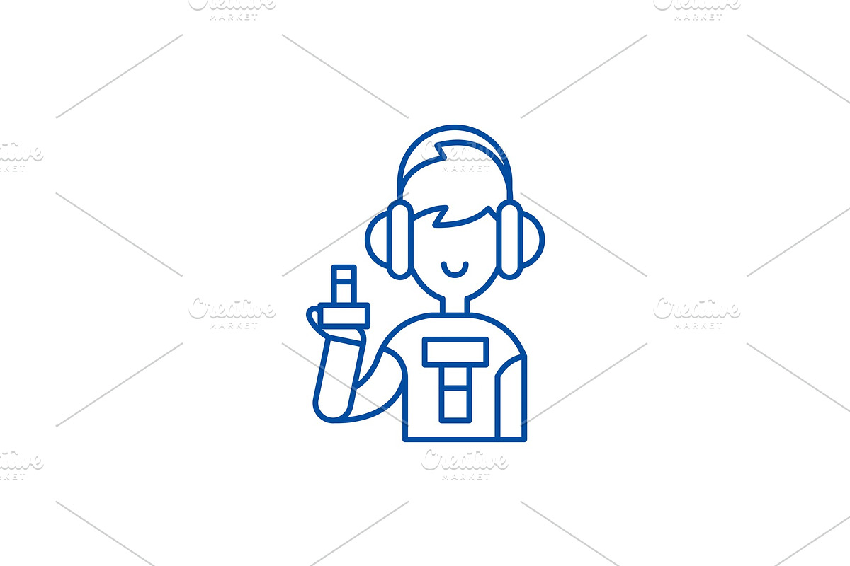 Teenager line icon concept. Teenager in Illustrations - product preview 8