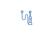 Teeth cleaner line icon concept