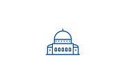 Temple,synagogue line icon concept