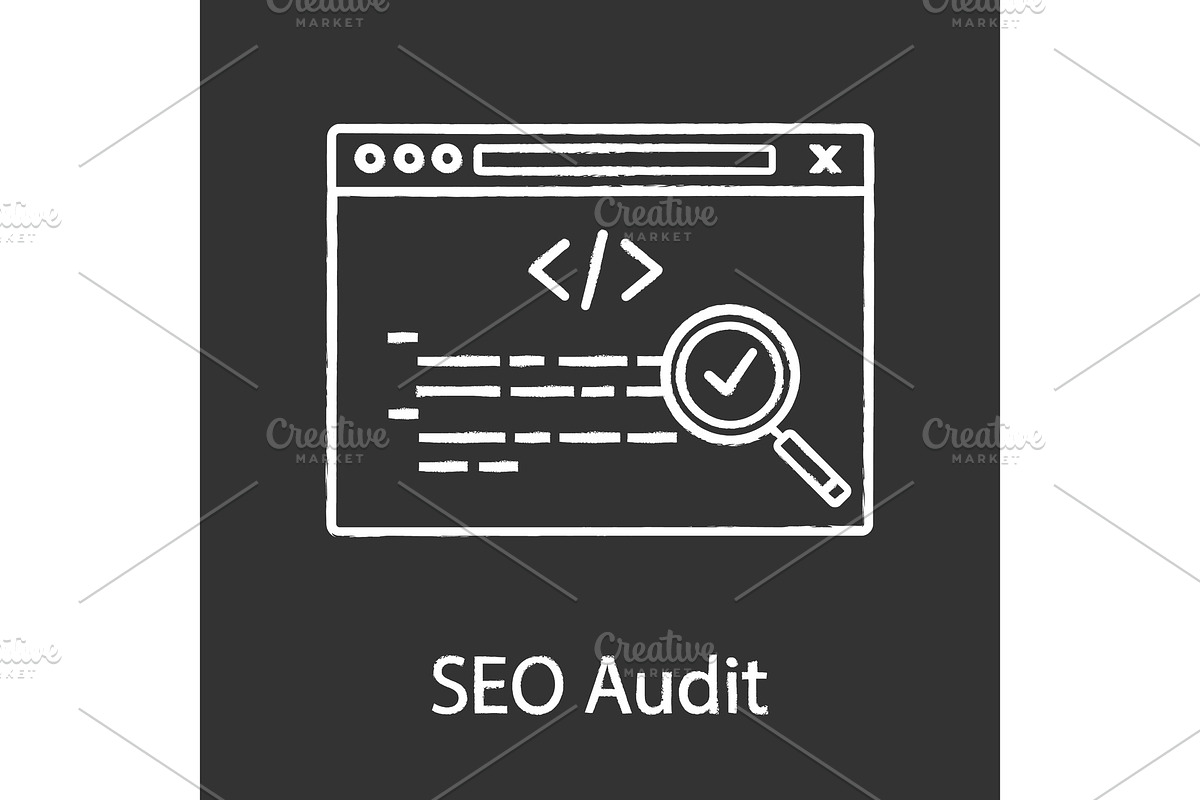 SEO audit chalk icon in Icons - product preview 8