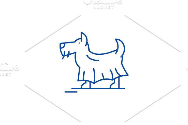 Terrier line icon concept. Terrier