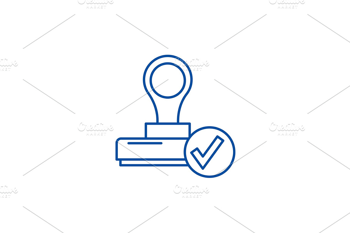 The confirmation line icon concept in Illustrations - product preview 8