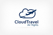Cloud Flight Travel Logo