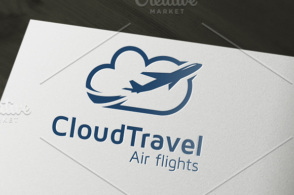 Cloud Flight Travel Logo in Logo Templates - product preview 1