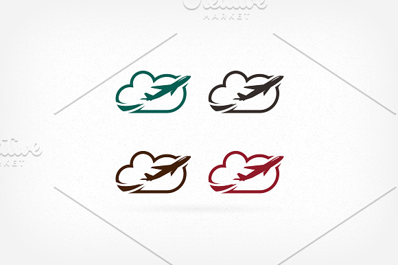 Cloud Flight Travel Logo in Logo Templates - product preview 3