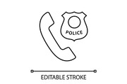 Call the police linear icon