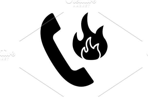Hotline support glyph icon