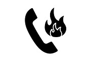 Hotline support glyph icon