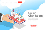 Landing page template of live chat