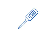Thermometer line icon concept