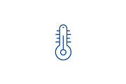 Thermometer illustration line icon