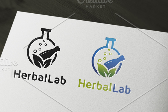 Herbal Laboratory Logo in Logo Templates - product preview 3