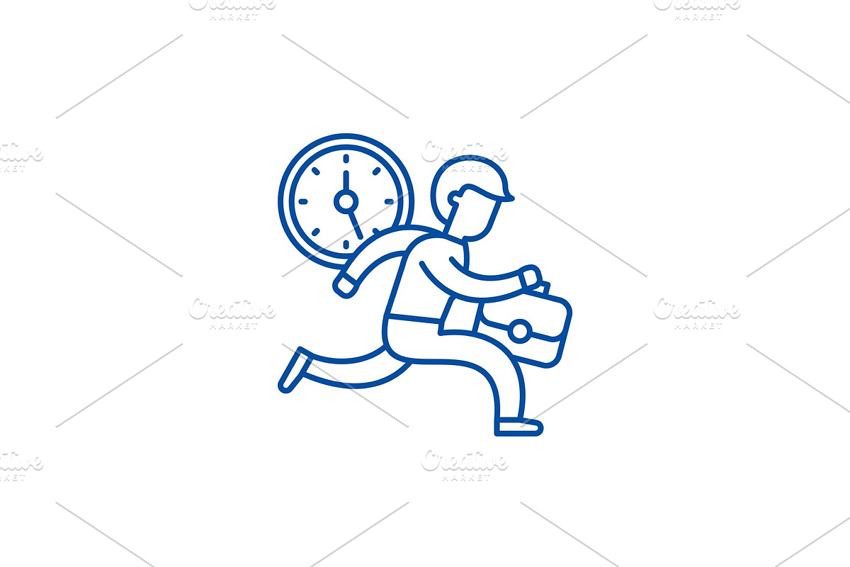 Time management line icon concept in Illustrations - product preview 8