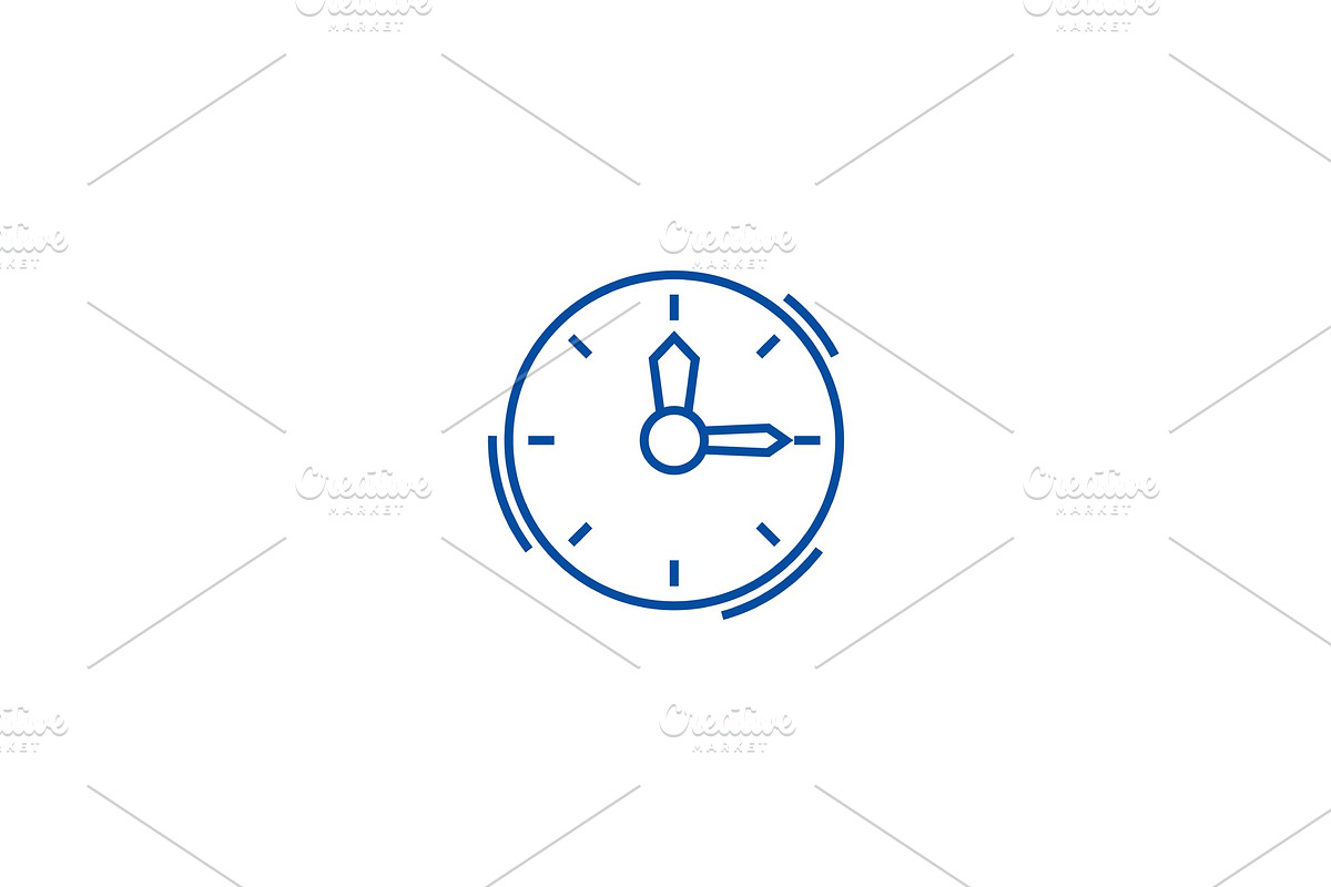 Time,clock line icon concept. Time in Objects - product preview 8