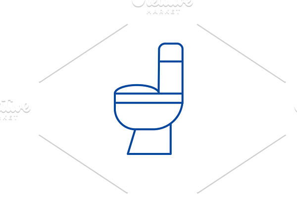 Toilet line icon concept. Toilet