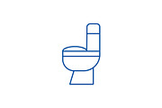 Toilet line icon concept. Toilet