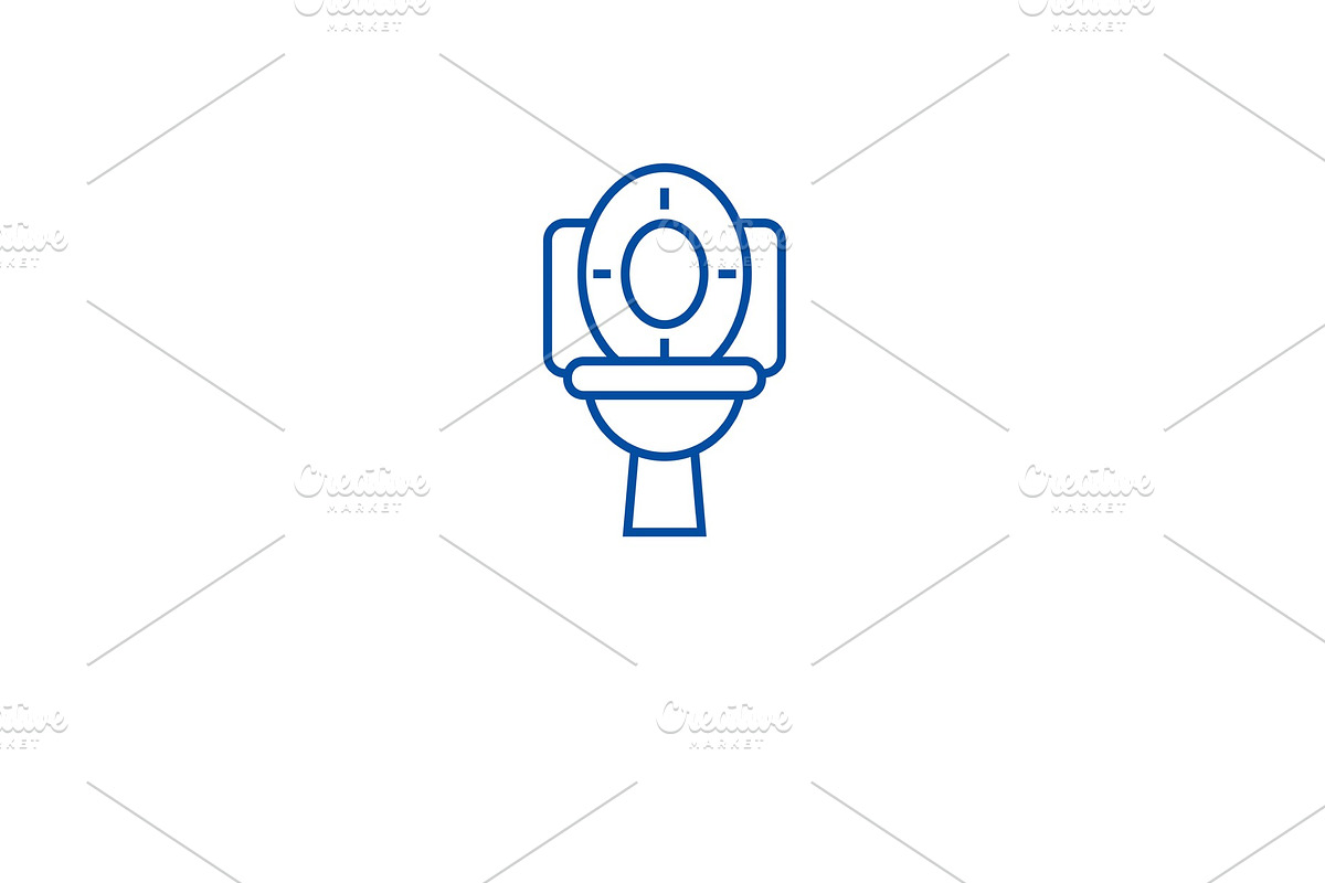 Toilet bowl line icon concept in Objects - product preview 8