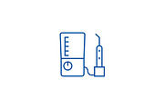 Tooth drilling machine line icon