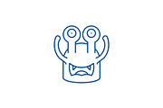 Toothy cast line icon concept