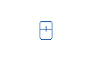Touch mouse line icon concept. Touch